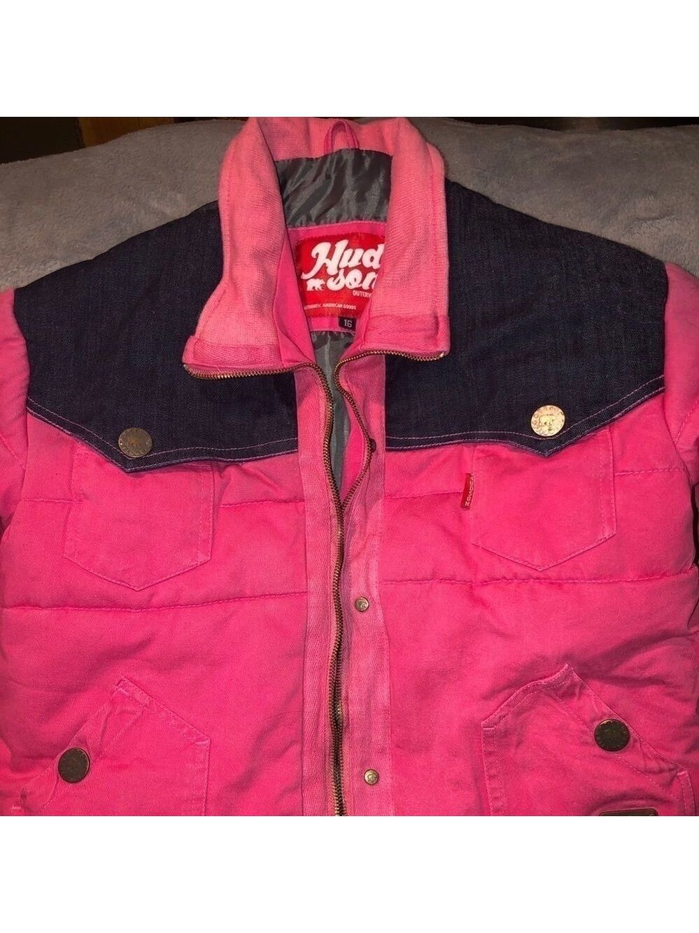 GUC girls size 16 hudson outerwear denim coat